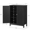 TEENFON Bathroom Cabinet with 2 Doors & Adjustable Shelf, Bathroom