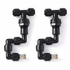 Vexplo Reptile Misting Spray Nozzle for Rainforest Tank Pet Cooling Adjustable Reptile Nozzle Fogger Mist Sprinkler for Full Water Coverage, Replacement Micro Spray Nozzles, 2PCS