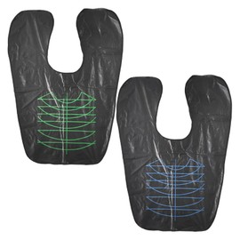 Lahviuu Hairdresser 2pcs Friseurumhang Erwachsene Haarschneidehalsband Haarschnitt Friseurumhänge Salon Haarschneide Schal Wasserdichtes Barber Cape,für Zuhause Friseursalon(Schwarz)