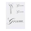 4 x 'Groom' Temporary Tattoos - Water Resistant, Skin-Safe, Non-Toxic
