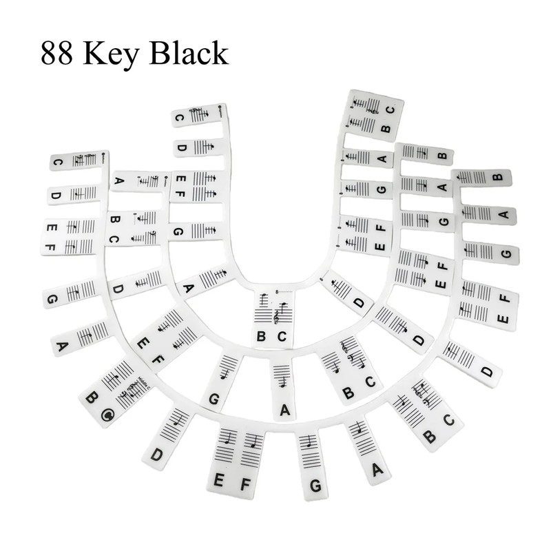 Silicone Piano Keyboard Note Labels for Beginners – Reusable Removable
