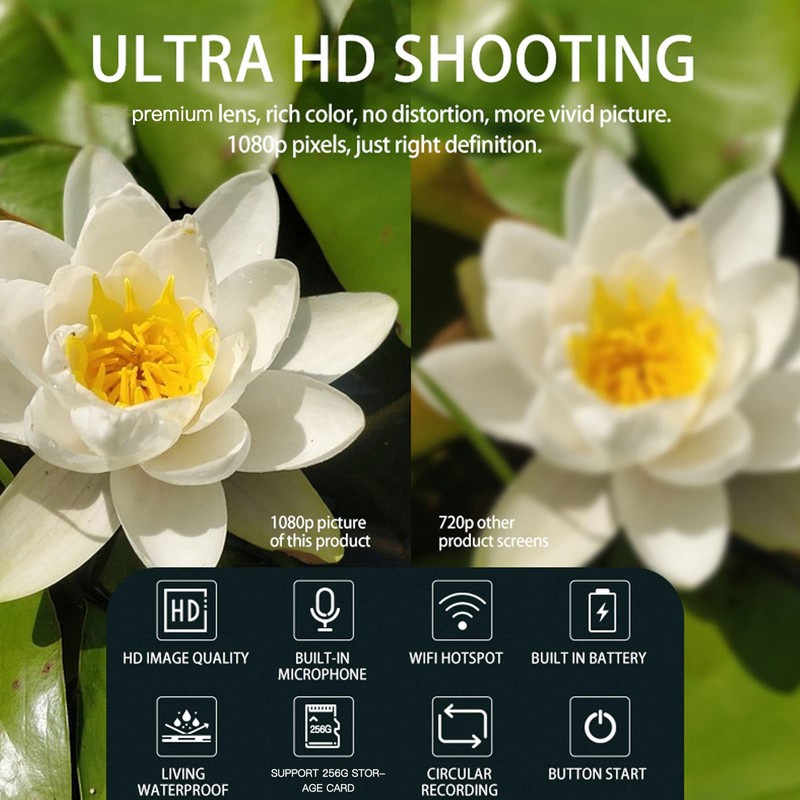 CS03 Portable Wireless WiFi DV Camera, Ultra HD HiFi Action