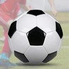 Lrtzizy Size 5 Training Balls PU Leather Black Football Football