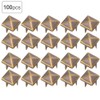 100Pcs Four Jaw Square Spike, 9MM Square Spike Studs DIY