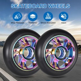 Scooter Spare Wheels 100mm Pro Stunt Scooter Wheels, Damping Scooter Replacement Wheels Scooter Accessories, Universal Scooter Wheels with Bearings for Razor/Apollo/Cox Swain Stunt Scooters