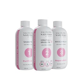 Keratina Brasileña Plus Alisado Profesional | Tratamiento para Alisar el Cabello | Liso Duradero Todo Tipo de Cabello | Kit 3x250 ml |