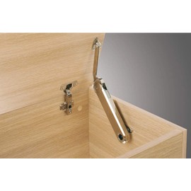 Gedotec MAXI UP Kitchen Flap Support Chest Fitting | Lid Support for Wooden Flaps | Flap Hinge Model H: 4.0-9.4 kg | 1 Piece - Flap Holder Including Mounting Straps