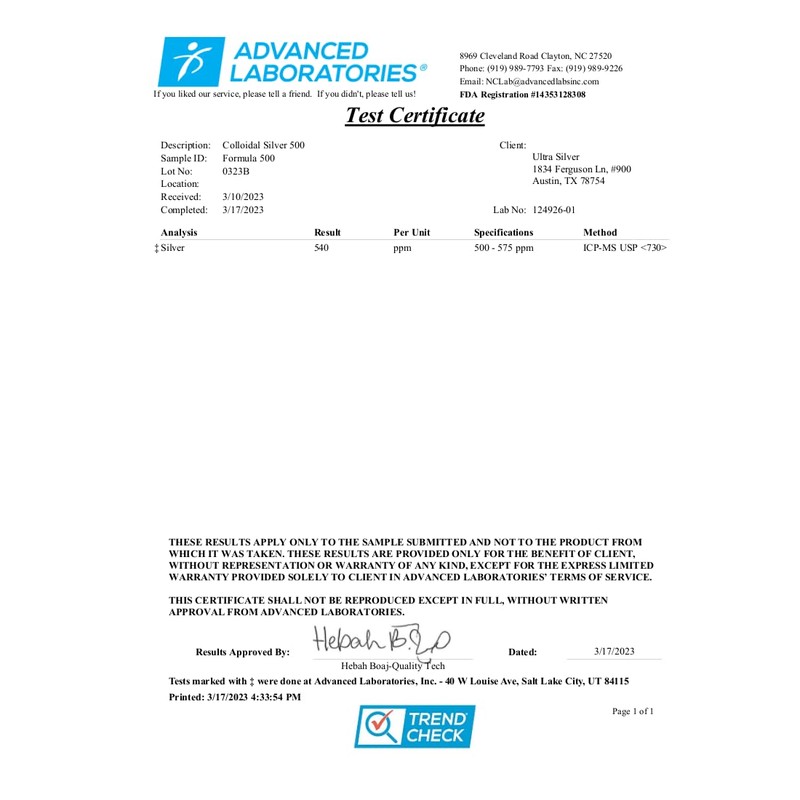 Ultra Silver 500 PPM 4 Ounce - 3 Pack