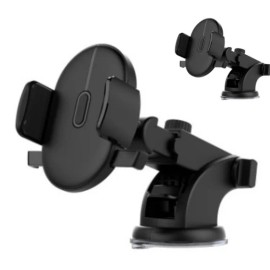 Car Phone Holder Long Rod Telescopic Car Dashboard Suction Cup Typecolor: 2pcs Black, Device fix mode: Lay Flat