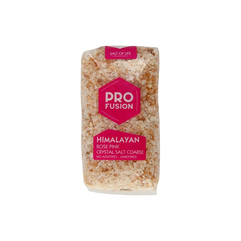 Profusion Organic Himalayan Rose Pink Crystal Salt Coarse, 500g