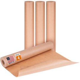 Paclord 18" x 60 Yards (180 feet) Masking Paper Roll (Pack of 4) - Made in USA General Purpose Kraft Masking Paper for Painting - Painters’ Protection from Splatter and Overspray