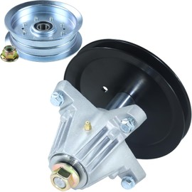 FULAIGE 918-06989 Spindle Assembly with 756-05034A Pulley Replaces 618-06989 756-05034 for MTD T1500, T1600, T1900, Craftsman T1700, T150, T135, Troy-Bilt TB46, Horse 46 Xp, Bronco 46t Tractors