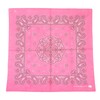 WKG Bandana, Paisley, Made in Japan, Cotton Handkerchief, Pink