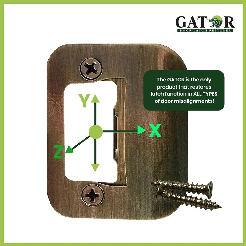 Gator Door Strike Plate with Screws, – 2-1/4" by 1-3/4"