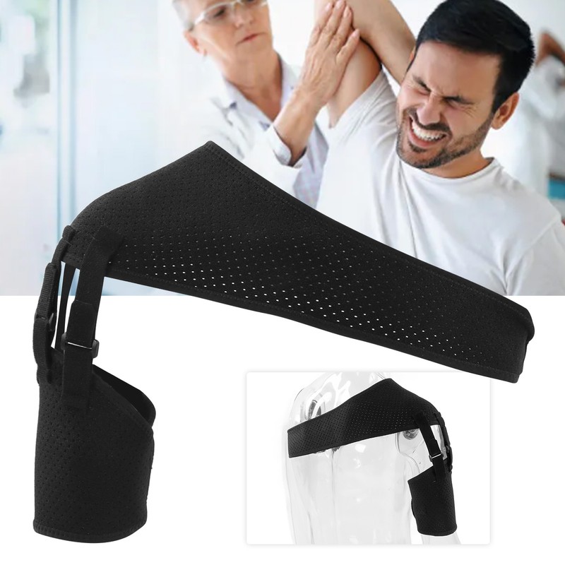 Recovery Shoulder Brace Polyurethane Adjustable Size Breathable Shoulder Stability Support