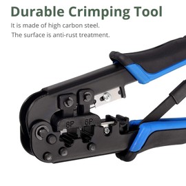 EYPINS RJ45 Crimp Tool Repair Set,Wire Crimper Cutter,Repair Network Kit Ethernet Cat5 Crimping Tool with Wire Connector Stripper for RJ11/RJ12/Cat5e