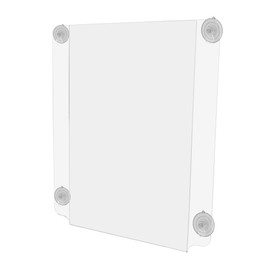 2 Pack Window Sign Holder Clear Acrylic 11" x 17" Double Sided Document Display with Suction Cups for Local Attraction Guides and Maps in Tourist and Welcome Centers by Marketing Holders