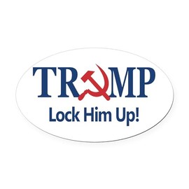 CafePress Lock Him Up Euro Oval Car Bumper Magnet
