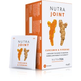 Nutra Tea NUTRAJOINT - Joint Care Tea | Joint Pain Tea - Helps Improve Joint Mobility & Flexibility. With Turmeric, Green Tea & Black Pepper - 20 Individually Wrapped Bags - Herbal Infusion (1 Pack)