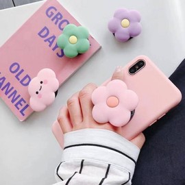 PopTok Daisy Finger Grip Cell Phone Cell Phone Holder 5-Pop Tok-Flower Pink 2ea