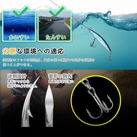 LIKENNY Floating Minnow Lure Set, Fishing Hook, Sea Bass, Flicker, Blue, Noctilucent, Bass Fishing, Surface Layer, Hook Included, Meval