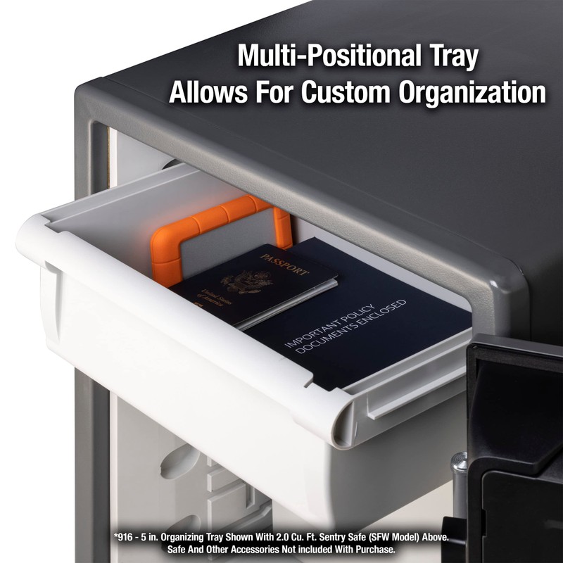 SentrySafe White Drawer Accessory for SFW205 Fire Safes, Adjustable Organizer