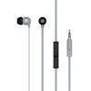 ATIVA™ Plastic Earbud Headphones with Flat Cable, Gray