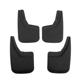 Mud Flaps Compatible with 2014-2019 Chevy Silverado 1500 2500HD 3500HD, PP Injection Black Mud Splash Guards 4pcs Sets by IKON MOTORSPORTS, 2015 2016 2017