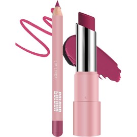Bálsamo Labial Tintado Hidratante - Delineador de Labios de Tinte Impermeable,Mate Impermeable No Pegajoso Cuidado Diario Invierno Mujer