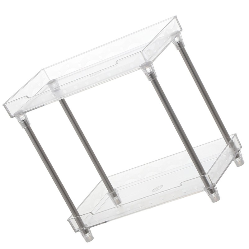 Makeup Organizer Rack Detachable Cosmetic Storage Shelf with Clear Acrylic