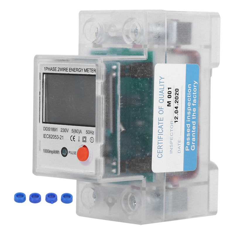 DDS1891 Single Phase 2P DINRail Electric Meter Energy Meter Electronic