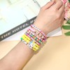 40 Pcs Teacher Bracelets Stretch Stackable Elastic Layering Friendship Bracelet,