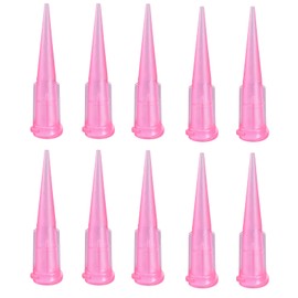 TOP-VIGOR 120Pcs Industrial Blunt Tip, 20ga X 1.26inches Tapered Dispensing Fill Needle, Plastic Tapered Glue Liquid Dispenser Pinhead for Refilling Glue Fluid Precisely, Pink