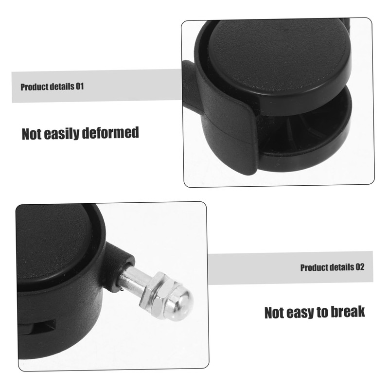 STOBAZA 4Pcs Caster Wheel with Brake Replacement Wheels for Electric