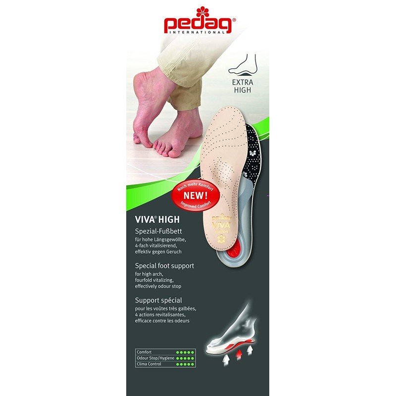 Viva Hi Pedaq Open Foot Antibacterial Deodorizing Insole, Bunions, Open