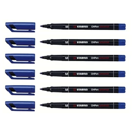 STABILO OHPen Universal Permanent Blue Pack of 6
