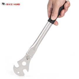 BIKE HAND Bicycle Pedal Wrench, High Torque, 0.6 inch (15 mm), Professional Tool (YC-163L)