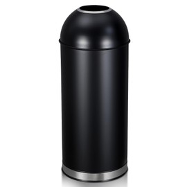 PioneerWorks Open Top Trash Can 17 Gal / 65L Commercial Grade Heavy Duty Tall Commercial Trash Can Brushed Stainless Steel for Outdoor | Kitchen Waste Bins for Home, Office, Restaurant, Restroom