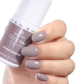 alessandro Striplac Peel or Soak Vegan Yoga Morning - LED Nail Polish in Grey Beige - For Perfect Nails in 15 Minutes, 8 ml