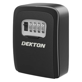 DEKTON DT71100 4 Digit Combination Key Safe Box (120 X 90 X 40MM), Black