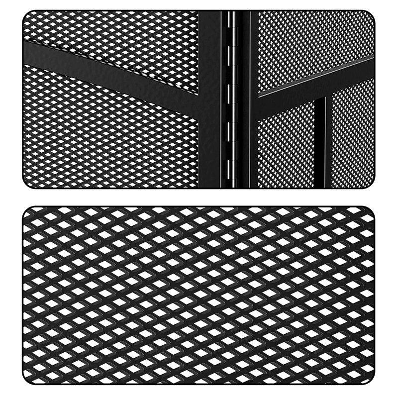 Fire Beauty Fireplace Screen 3 Panel Wrought Iron 48"(L) x
