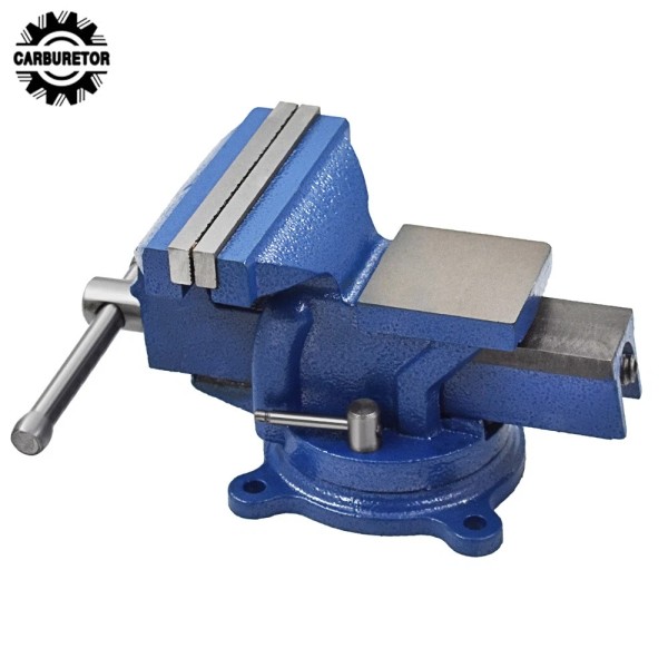 home-garden-fix Heavy Duty 4 Inch Bench Vise With Anvil Swivel