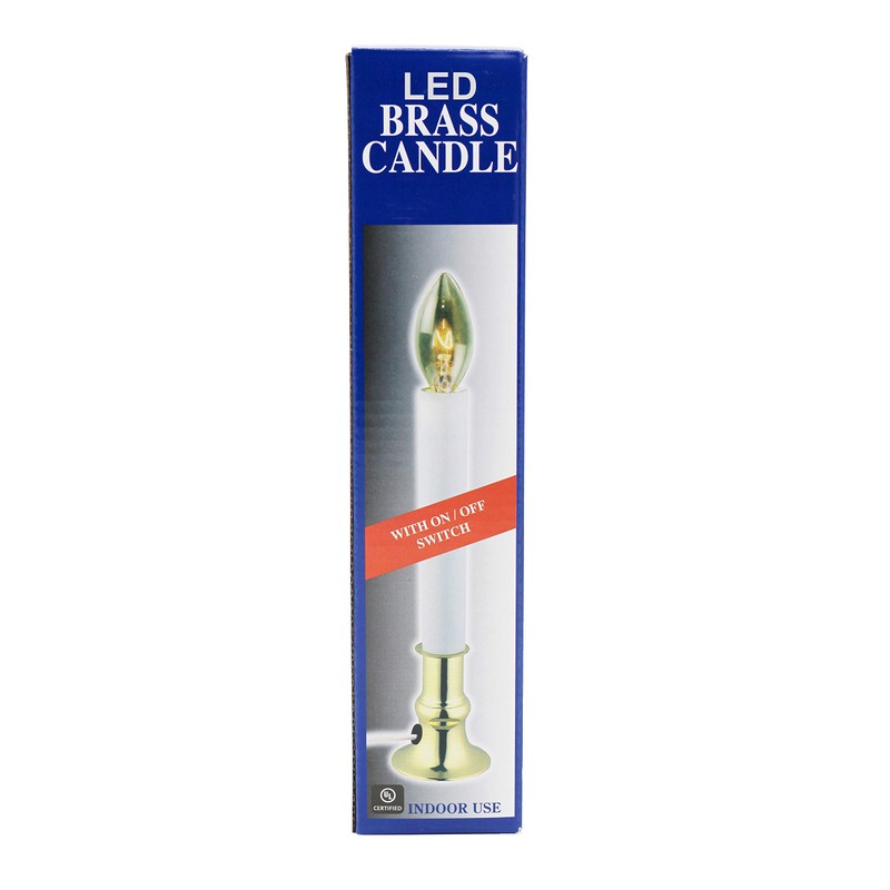 Creative Hobbies Electric Window Candle Lamp with LED Bulb, On/Off
