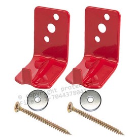(2 Pack) - Universal Fire Extinguisher Wall Hook, Mount, Bracket, Hanger for 10 to 15lb. Extinguisher - FREE SCREWS & WASHERS INCLUDED