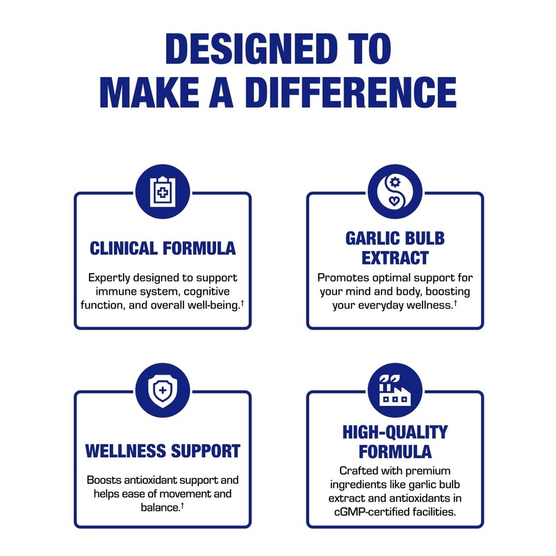 High Allicin Odorless Garlic Pills - Clinical Formula Allicin Supplement