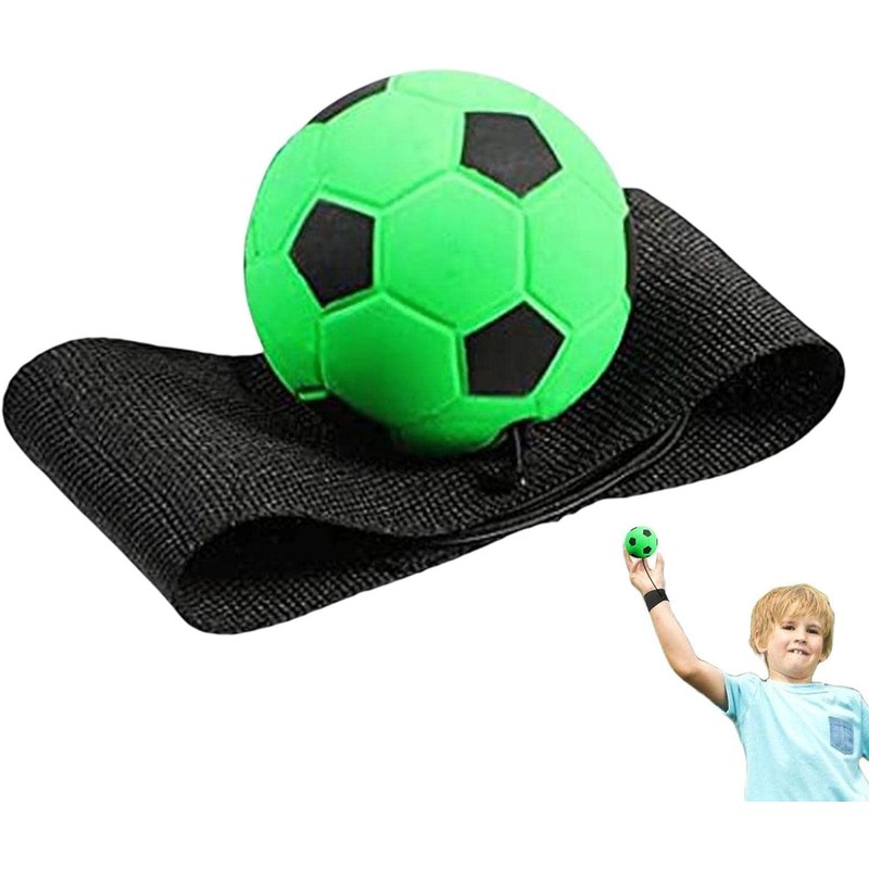 Risprsulen 2Pcs Green Wrist Return Ball - Adjustable Bounce Back