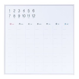 Nakabayashi CLBP-3333 Dry Erase Plastic Calendar Board, 13.0 x 13.0 inches (33 x 33 cm)