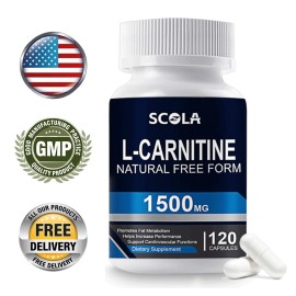 SCOLA ACETYL L-CARNITINE 1500mg TABLETS Nervous System Health Antioxidant CAPSULES