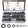 DWISHKEY 820Pieces 7 Sizes Black Zinc Plated Steel Flat Washers
