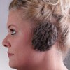 Earbags Leather Ear Muffs, Ear Flaps, Ear Warmers, brown, m
